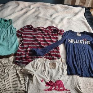 Bundle of Hollister Tops all size large
